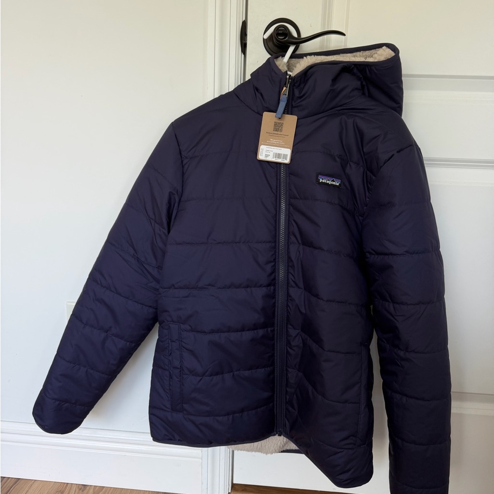 Patagonia Kids' Reversible Ready Freddy Hoody plummet purple, fits women’s XS/S